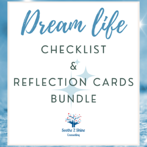 Dream Life Checklist & Reflection Cards – Blue Bundle